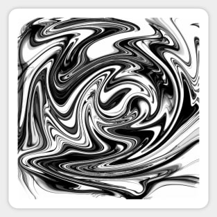 Lost in Black and White - Abstract Sticker